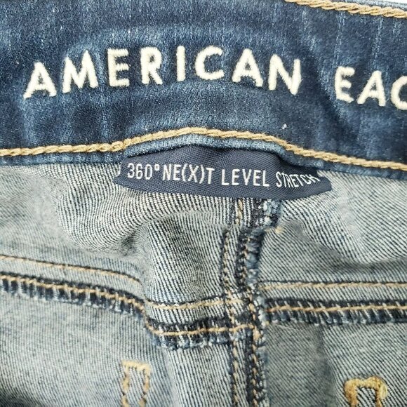 American Eagle AEO Jeans 360 Ne(X)t Level Jegging Women's Size 2 Dark Wash Blue - Picture 8 of 9